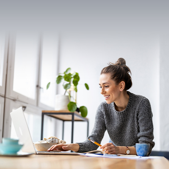 Woman with laptop