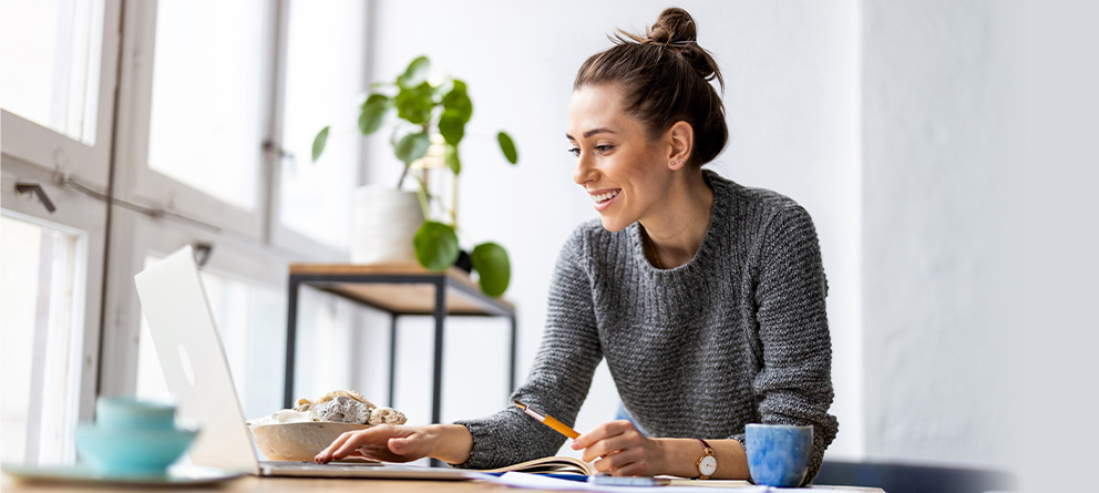 Woman with laptop