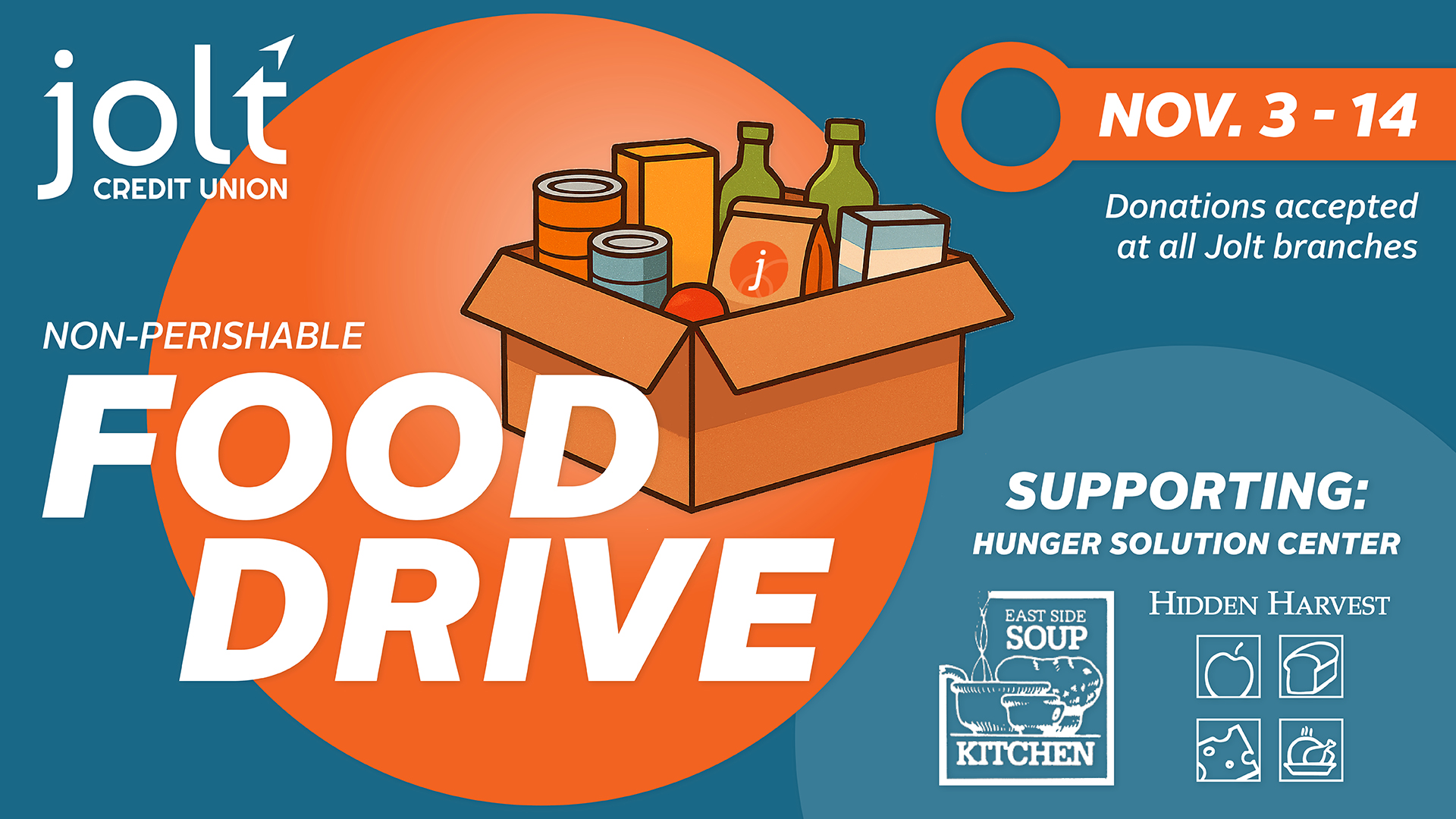 Jolt Food Drive Nov. 3-14 2025