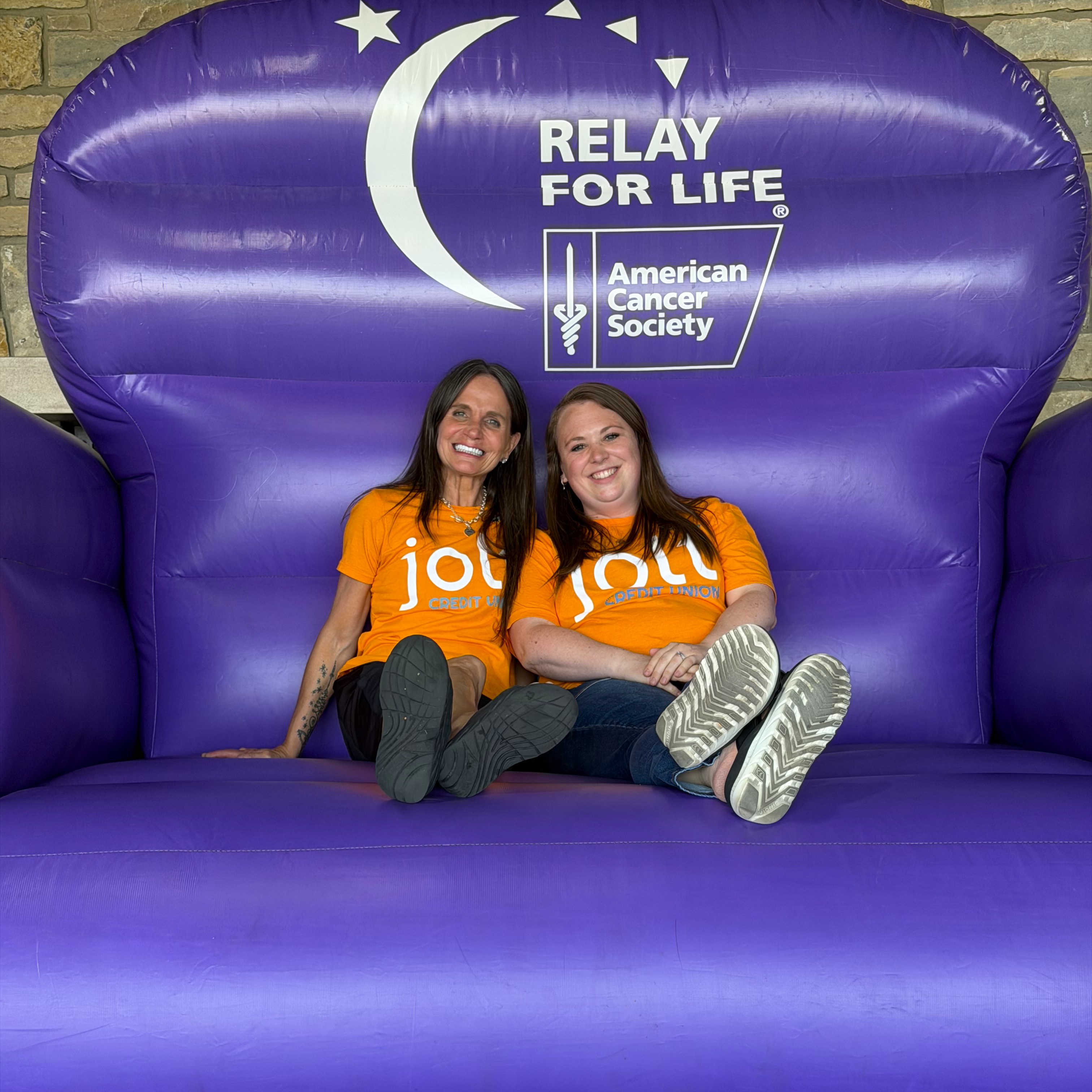 Jolt employees at Cancer Awareness Night at the Great Lakes Loons