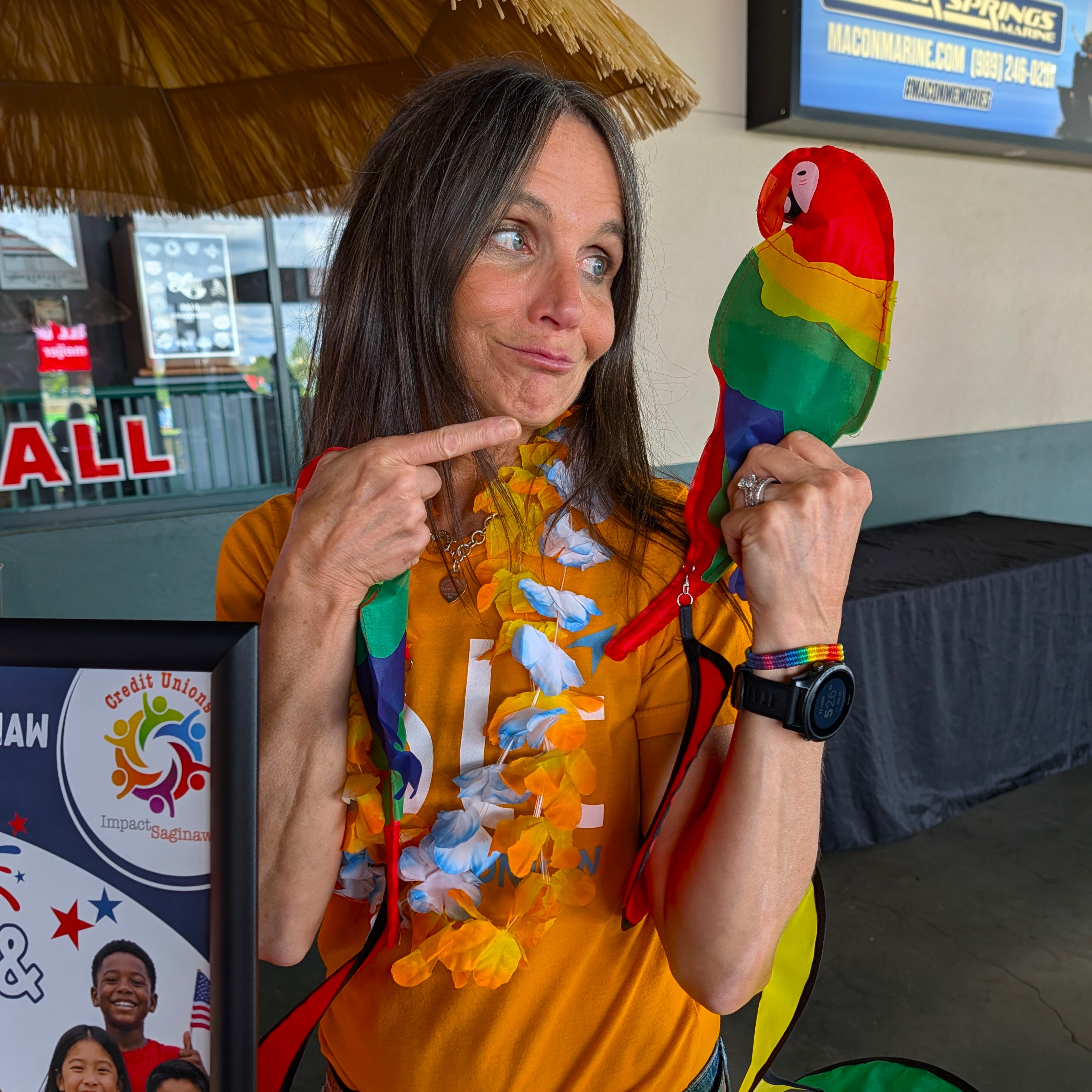 Bridget Looby at Margaritaville night at the loons